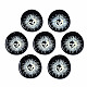 アクリルパーツ  太陽の模様の楕円形  レモンシフォン  26x23x3mm  穴：1.4mm KY-N015-019-1