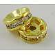 Middle East Rhinestone Spacer Beads X-RSB039NF-01G-1