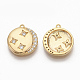 Brass Micro Pave Clear Cubic Zirconia Charms ZIRC-Q021-023G-NF-2