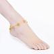 Natural Citrine Anklets AJEW-AN00213-05-4