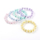 Braccialetti elasticizzati per bambini con perline acriliche trasparenti BJEW-JB06166-1