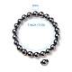 SUNNYCLUE Silver Plate Non-magnetic Synthetic Hematite Round Beads Stretch Bracelets BJEW-PH0001-8mm-21-3