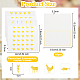 OLYCRAFT 240pcs 4 Style Gold Meal Sticker 0.4 Inch with 60pcs Table Place Cards Food Choice Sticker Set Cow/Chicken/Fish/Carrot Wedding Meal Stickers with Blank Table Cards for Wedding Party Supplies DIY-OC0010-74B-2