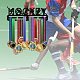 Espositore da parete con porta medaglie in ferro a tema sportivo ODIS-WH0021-641-7