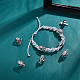 Unicraftale 10 pièces 304 perles en acier inoxydable éléphant perles européennes grand trou perles trou 8mm perles argentées antiques perles d'animaux en métal accessoires pour la fabrication de bijoux 18x11.5x14mm STAS-UN0038-51-3