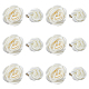 Superfindings 8 pieza 2 clips de pelo de cocodrilo de camelia beige con pasador elegantes clips decorativos de pico de pato horquillas de flores clásicas para mujeres y niñas PHAR-FH0001-03-1