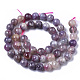 Brins de perles de tourmaline rouge violet naturel G-N327-02A-01-2