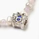Natürlichen Rosenquarz Perlen Armbänder BJEW-JB03858-04-2