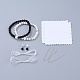 Feng Shui natürlicher schwarzer Achat & natürliche Howlite Perlen Stretch Armbänder BJEW-JB05022-02-2