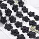 GORGECRAFT 4 Yard 3D Flower Lace Edge Trim Ribbon Pearl Beads Edging Trimmings Embroidered Applique Fabric Vintage Sewing Craft for Wedding Dress Embellishment DIY Dress Decor(Black) OCOR-GF0001-89B-5