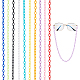 Pandahall Elite 20 Stränge 10 Farben undurchsichtige Acrylkabelketten SACR-PH0002-11-1