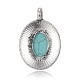 Alloy Synthetic Turquoise Pendants PALLOY-J596-01AS-2