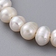 Bracciali di perle coltivate d'acqua dolce naturali coltivate BJEW-JB04997-3