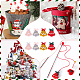 Nbeads 8Pcs 4 Colors Wool Felt Craft Christmas Bell DIY-NB0008-88-6