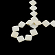 Fili di perle di conchiglia naturale rombo SSHEL-F290-08A-2