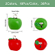 Chgcraft 36pcs 2 couleurs breloques en résine de pomme opaque RESI-CA0001-54-2