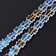 Transparent Electroplate Glass Beads Strands GLAA-F122-05F-1