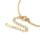 304 collier pendentif coeur en acier inoxydable avec chaînes serpent rondes NJEW-H024-07G-3