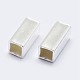 925 Sterling Silver Tube Beads X-STER-G022-12S-2