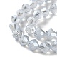 Electroplate Transparent Glass Beads Strands EGLA-I019-PL03-4