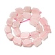 Granos naturales de abalorios de cuarzo rosa G-G072-B05-02-3