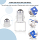 Benecreat 24 Stück 1 ml weiße Glasrollerflaschen Glasflaschen für ätherische Öle mit 1 Flaschenöffnern aus Kunststoff DIY-BC0006-47-4