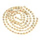 304 Stainless Steel Flat Round with Flower Link Chains STAS-N092-125-2