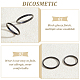 DICOSMETIC 12Pcs 6 Sizes Plain Dome Finger Rings Knuckle Ring Black Wedding Finger Rings Thin Plain Band Rings Stainless Steel Black Ring Jewellery Gift Men and Women RJEW-UN0001-22-4