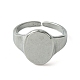304 anello a polsino aperto in acciaio inossidabile RJEW-L110-013P-2