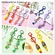 Spray Painted Alloy Bar Beadable Keychain for Jewelry Making DIY Crafts KEYC-A011-02M-4
