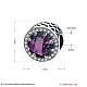 Плоские круглые 925 стерлингового серебра кубического циркония европейские шарики STER-BB15829-C-3
