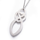 304 Stainless Steel Pendant Necklaces NJEW-E141-37-3