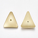 滑らかな表面合金ビーズ  三角形  マットゴールドカラー  19x16x3mm  穴：1.4mm X-PALLOY-S117-158-2
