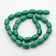 Synthetic Turquoise Oval Bead Strands G-M221-08-2