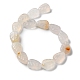 Natürlichen weißen Achat Perlen Stränge G-M418-A07-01-3