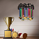 Espositore da parete con porta medaglie in ferro a tema sportivo ODIS-WH0021-690-6