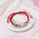 Bracelet cordon de perles de quartz rose naturel pour elle BJEW-JB07045-03-2