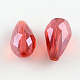 Perle di vetro a goccia placcate color ab EGLA-R104-10x15-2