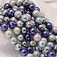 Faceted Round Shell Pearl Bead Strands BSHE-L012-12mm-L016-1