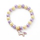 Bracelet extensible en perles acryliques opaques pour enfants BJEW-JB06498-2