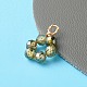 Cubic Zirconia Beads Pendant PALLOY-JF00906-4