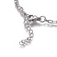 (Jewelry Parties Factory Sale)Long-Lasting Plated 304 Stainless Steel Charm Bracelets BJEW-E375-02P-5