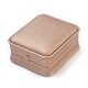 Cajas colgantes de joyería de madera cubierta de seda de imitación OBOX-F004-02-1