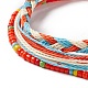 Ensemble de bracelets de perles tressées en plastique 3 pièces 3 styles BJEW-B065-08A-2