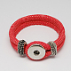 PU Leather Snap Bracelet Makings AJEW-R023-08-1