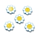不透明なアクリルビーズ  エナメル  笑顔の花  ミックスカラー  24.5~25x4mm  穴：1.5mm ACRC-I001-02-2