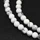Chapelets de perles en howlite naturelle G-F604-18-4mm-1