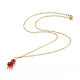Naturel pendentif cornaline / agate rouge pendentif collier et boucles d'oreilles ensembles de bijoux SJEW-JS01060-01-2