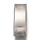 304ステンレス鋼スライドチャーム  カーブチューブ  ステンレス鋼色  41x14.5x7.5mm  穴：12.5x5mm STAS-Z025-08P-1