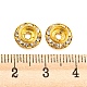 Brass Crystal Rhinestone Beads RB-F035-06A-G-3